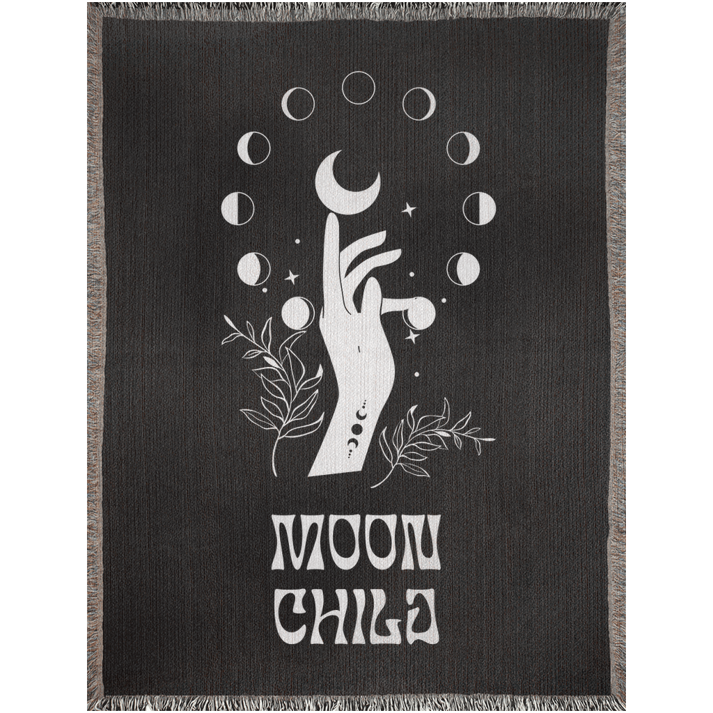 MOON CHILD | Decorative Woven Blanket Tapestry