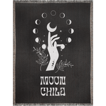 MOON CHILD Decorative Woven Blanket Tapestry Alchemy x Aura